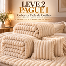 [LEVE 2 PAGUE 1] Cobertor Pele de Coelho, Ultramacio, Leve e Muito Quente + Brinde: Kit 2 Almofadas de Pelúcia