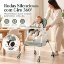 [LEVE 2 PAGUE 1] Cadeira de Refeição Infantil Com Cinto de Segurança, 100% Ajustável e Multifuncional + BRINDE: Kit Alimentação de Silicone